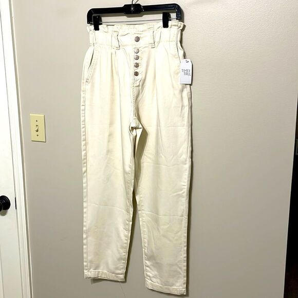 NWT Time & Tru High Rise Relaxed Fit Denim Pant - Picture 1 of 4